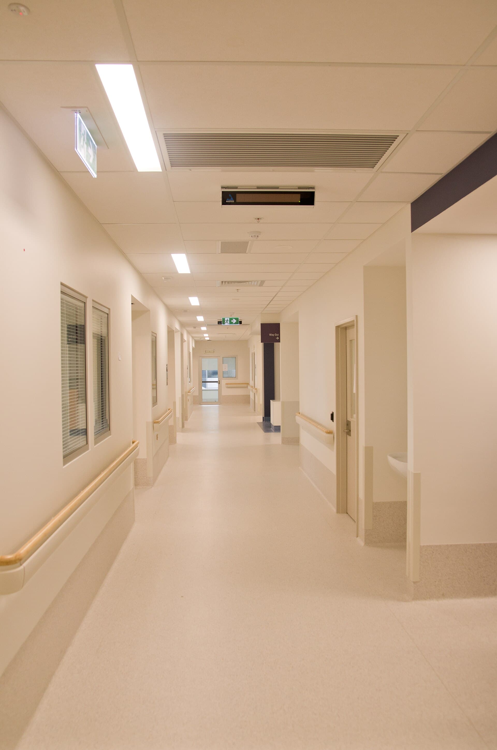 A corridor at Fiona Stanley Hospital in Western Australia
