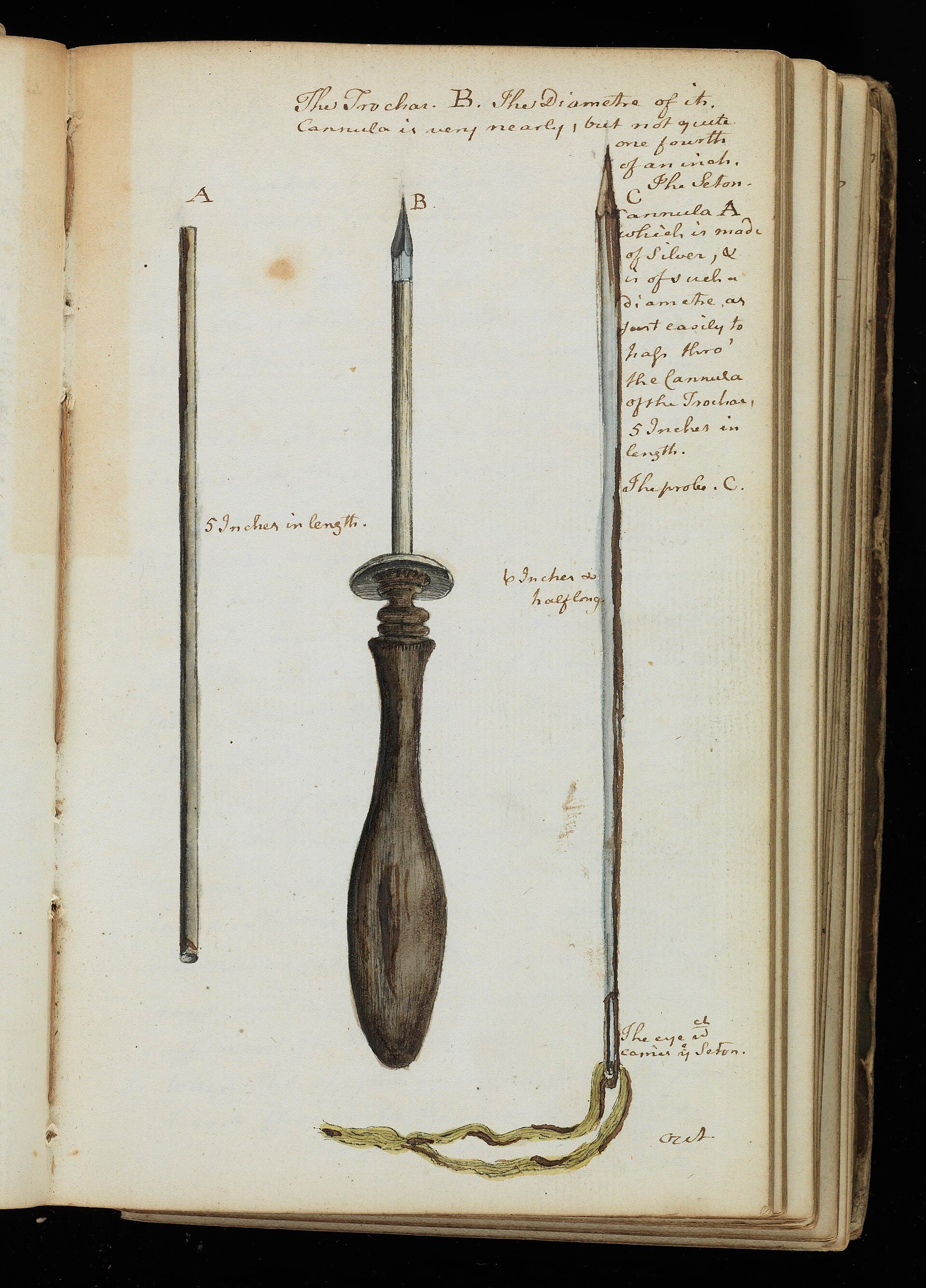 Historical illustration of surgical instruments from the Wellcome Collection